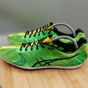 Asics Shoes Men's Size 12 Green & Yellow Spivey LD Track Field G302Y NO SPIKES‎